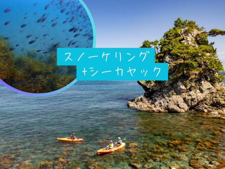 透明度の高い達者海岸でシーカヤック体験 - 佐渡を遊びつくそう サド 